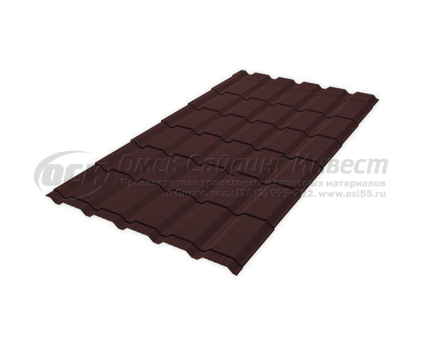 Волновой профиль Каскад RAL 8017M (Шоколад, матовый) (0.45)