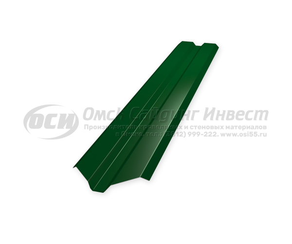 Профиль забор Штакетник Ш-2 фигурный RAL 6002 (Зеленая листва) (0.5)