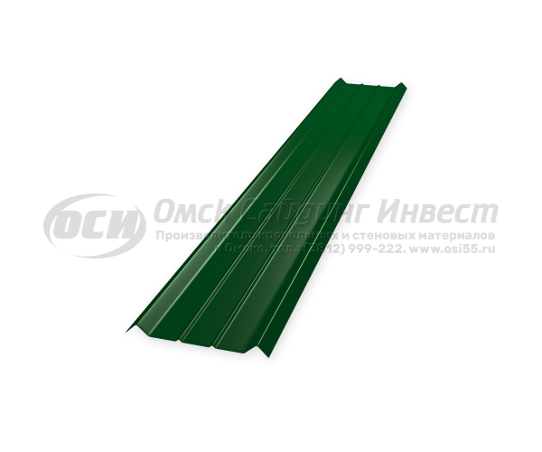 Профиль забор Штакетник Ш-1 прямой RAL 6002 (Зеленая листва) (0.5)