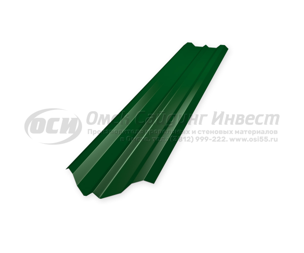 Профиль забор Штакетник Ш-3 фигурный RAL 6002 (Зеленая листва) (0.5)
